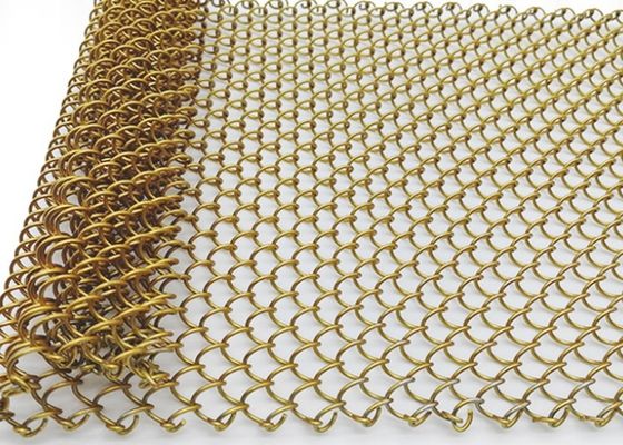 Chain Link Mesh Modern Stainless Steel Decorative Mesh For Interior Design