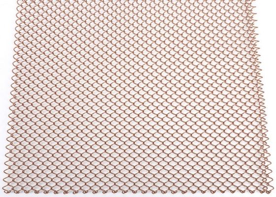 Decorative Metal Mesh Curtain with Eco-friendly Stainless Steel 304 in Silver or Yellow for Interior Design