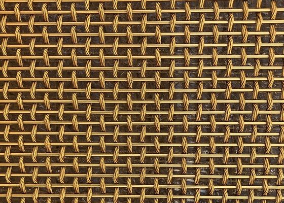 Decorative Brass Wire Mesh with 50mm*50mm Mesh Size 4.0mm Opening and 1.6mm Thickness for Architectural Design