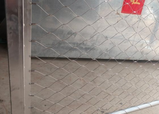 SS304 Ferrule Mesh Flexibles Diamant Edelstahlseilnetz für Zoo-Netz