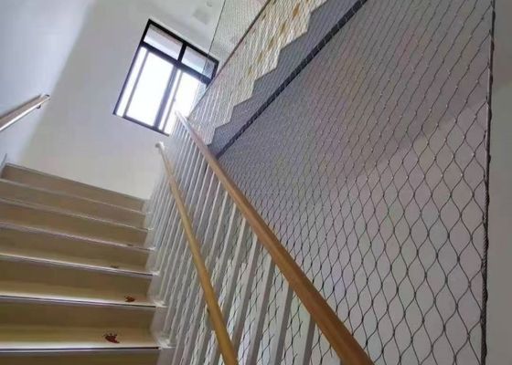 Stainless Steel Wire Rope Netting  for Balcony Stair Fall Protection Fencing