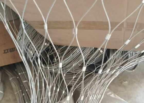 304 Stainless Steel Wire Rope Mesh For Stadium Railing And Gymnasium Fence