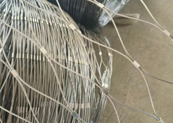Rejilla de cuerda de alambre de acero inoxidable 304 flexible contra caídas para vallas de protección de seguridad
