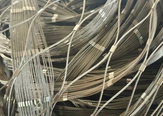 Thép không gỉ dây thừng dây cáp lưới dây chuyền linh hoạt dệt hàng rào cho trang trại và vườn thú hàng rào