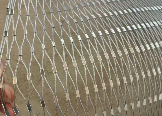 Giá tốt Thép không gỉ dây thừng dây lưới lưới cao sức mạnh tùy chỉnh kích thước cho an toàn vườn thú trực tuyến