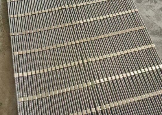 Stainless Steel Wire Rope Mesh Diamond Hole Knitted Wire Zoo Mesh For Animals