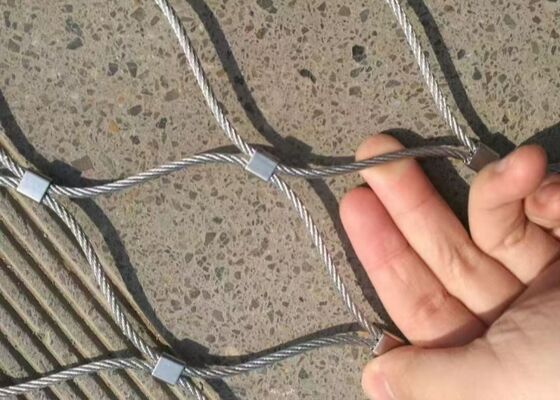 Prezzo buono Acciaio inossidabile filo di corda rete di cavi recinzione tessuta flessibile per la fattoria e zoo recinzione in linea
