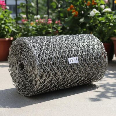 SS316 Stainless Steel Wire Rope Mesh Flexible Protection Net For Balcony Garden