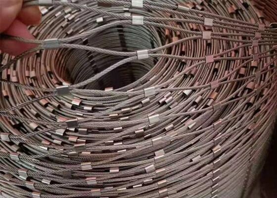 Manufacturer Of 3.2mm Stainless Steel Rope Mesh For High Visibility Zoo Mesh