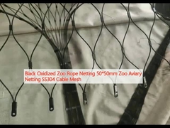 Đen oxy hóa Zoo dây lưới 50 * 50mm Zoo tổ chim lưới SS304 Cable Mesh