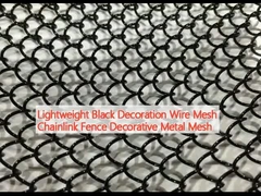 Đèn màu đen trang trí lưới sợi dây chuyền dây chuyền hàng rào trang trí kim loại lưới