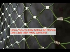 Xanh 2mm Zoo dây lưới 304 Stainless Steel Cable Mesh Aviary Wire Mesh