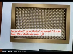 Màng trang trí đồng lưới tùy chỉnh Crimped đồng lưới dây lưới lưới dây lưới gill