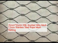 35mm * 35mm 316L dây buộc dây lưới 1.5mm Stainless Steel dây lưới lưới
