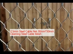 2.5mm Steel Cable Net 30mm * 30mm mở Steel Cable Mesh