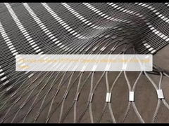 316 rope net fence 35*35mm Opening stainless Steel Wire rope mesh