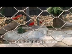 Lưới cáp kiểu dệt Vườn thú 50*50 Lưới cáp 2.0mm Lưới cáp thép không gỉ