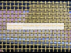 Trang trí lưới sợi đồng lưới tùy chỉnh kích thước Crimped đồng lưới sợi