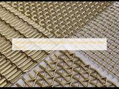 304 trang trí lưới sợi thép không gỉ Crimped lưới sợi lợp
