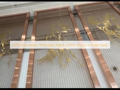 Vải lưới trang trí sS304 2.0mm bằng đồng thau cho sảnh khách sạn