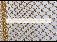 Lưới kim loại trang trí 1.2mm, lưới thép không gỉ, mắt xích vàng